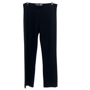 Betabrand black straight leg pull on jegging dress pants Large #712